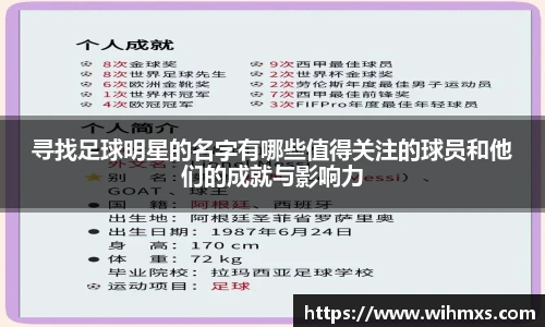 寻找足球明星的名字有哪些值得关注的球员和他们的成就与影响力